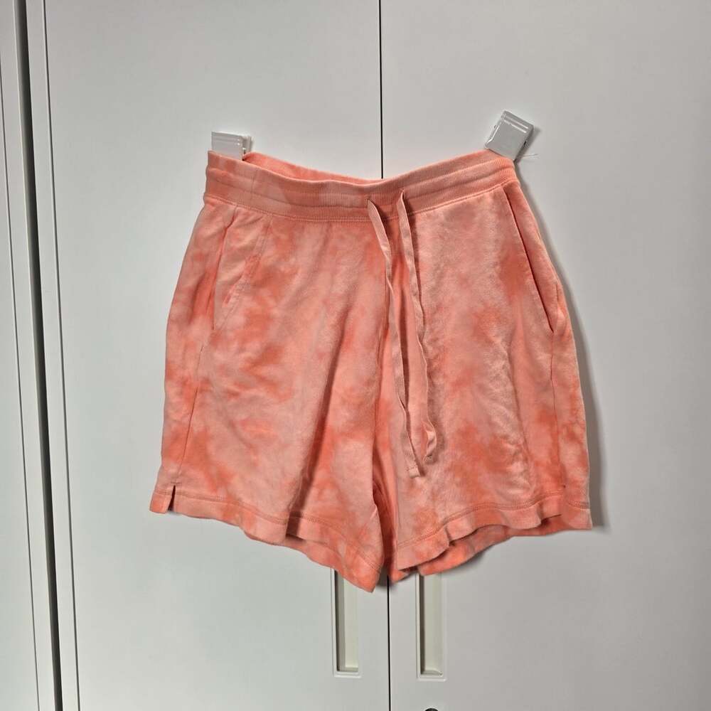 Old Navy Tie Dye Lounge Shorts Size M Peach Cotton Blend